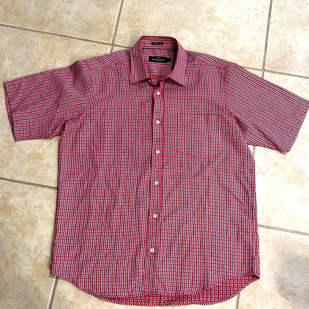 Bugatchi Men’s Short Sleeve Button Down Shirt